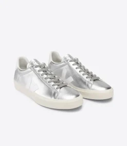 CAMPO LEATHER SILVER WHITE<VEJA Fashion
