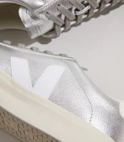 CAMPO LEATHER SILVER WHITE<VEJA Fashion