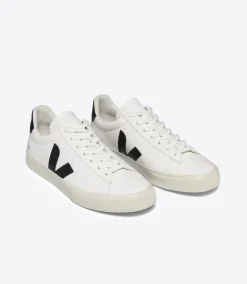CAMPO LEATHER WHITE BLACK<VEJA Clearance