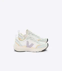 CANARY ELASTIC LACES ALVEOMESH WHITE PARME<VEJA Best