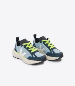 CANARY ELASTIC LACES ALVEOMESH STEEL WHITE<VEJA Hot