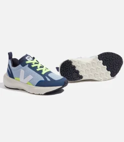 CANARY ELASTIC LACES ALVEOMESH STEEL WHITE<VEJA Best