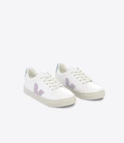 ESPLAR LACES LEATHER WHITE PARME STEEL<VEJA Flash Sale