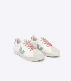 ESPLAR LACES LEATHER WHITE MATCHA LAVANDE<VEJA Shop