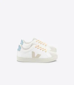 ESPLAR LACES LEATHER WHITE SABLE STEEL<VEJA Sale