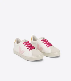 ESPLAR LACES LEATHER WHITE PETALE OURO<VEJA Fashion
