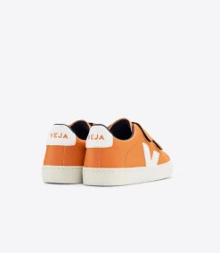 ESPLAR LEATHER PUMPKIN WHITE<VEJA New