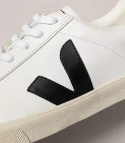 ESPLAR LEATHER WHITE BLACK<VEJA Hot