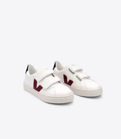 ESPLAR LEATHER WHITE MARSALA BLACK<VEJA Discount