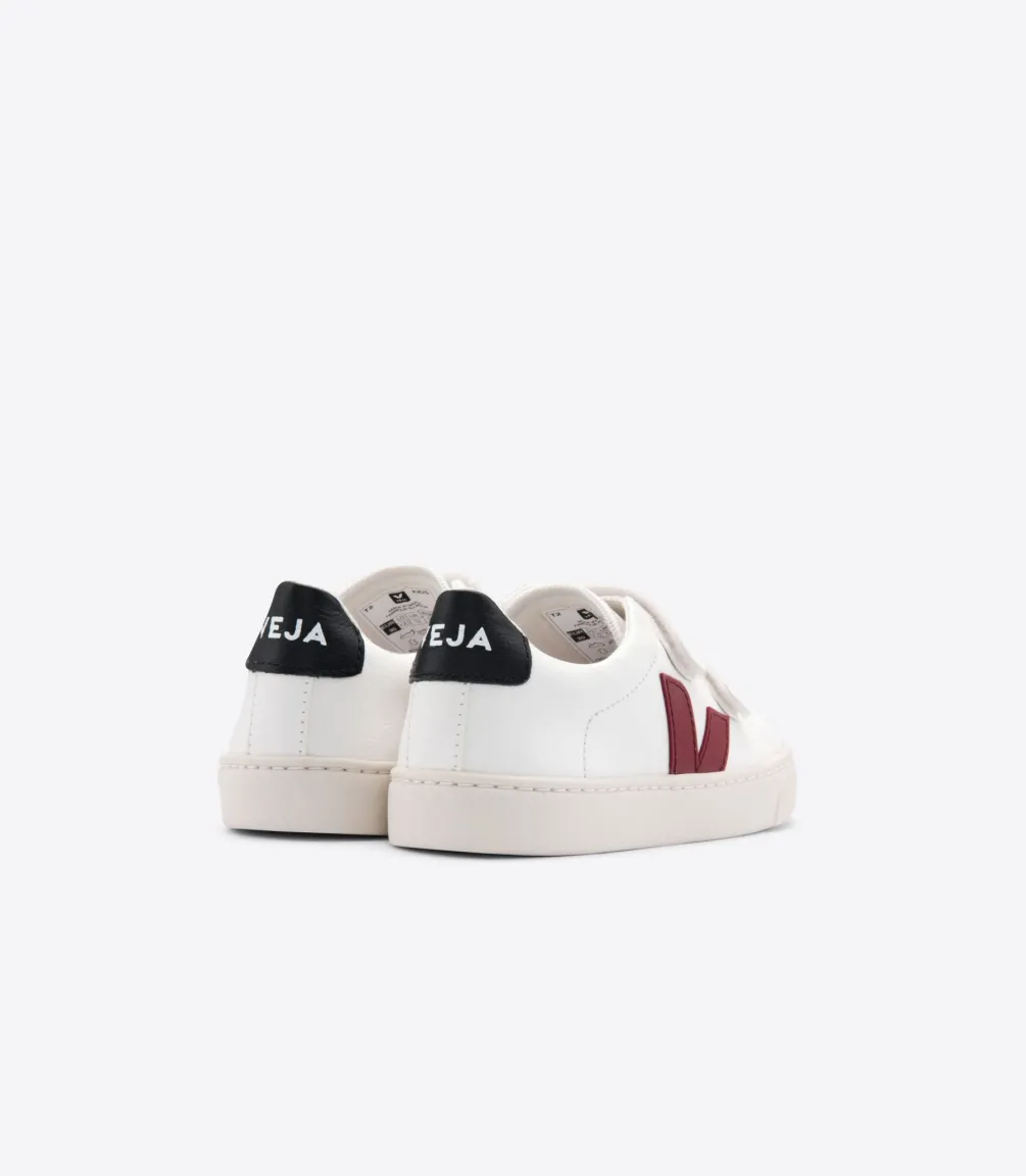 ESPLAR LEATHER WHITE MARSALA BLACK<VEJA Discount