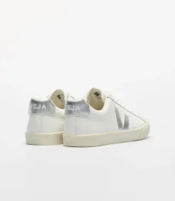 ESPLAR LEATHER WHITE SILVER<VEJA Fashion