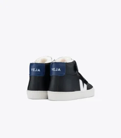 ESPLAR MID FURED LEATHER BLACK COBALT<VEJA Best Sale