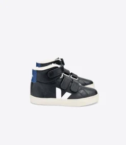 ESPLAR MID FURED LEATHER BLACK WHITE COBALT<VEJA Clearance