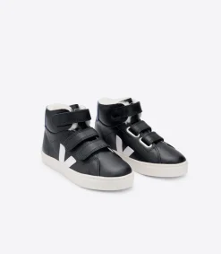 ESPLAR MID FURED LEATHER BLACK WHITE COBALT<VEJA Clearance