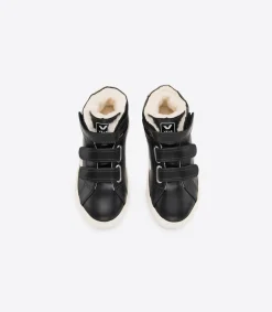 ESPLAR MID LEATHER FURED BLACK<VEJA Hot