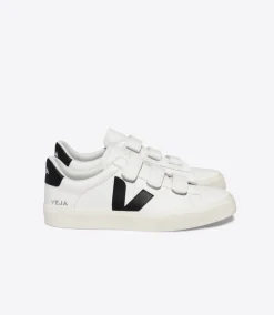 RECIFE LEATHER WHITE BLACK<VEJA Clearance