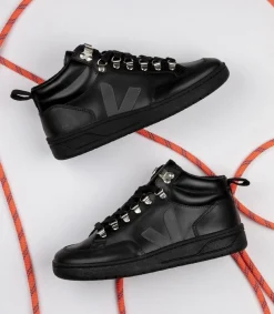 RORAIMA LEATHER BLACK GRAFITE BLACK SOLE<VEJA Shop