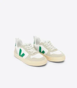 V-10 LACES LEATHER WHITE EMERAUDE ALMOND<VEJA Best Sale