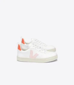 V-10 LACES CWL WHITE PETALE ORANGE FLUO<VEJA New