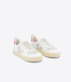 V-10 LACES CWL WHITE PIERRE ROSE FLUO<VEJA New