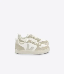 V-10 LACES LEATHER WHITE NATURAL ALMOND<VEJA Hot