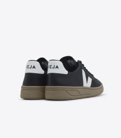 V-12 LEATHER BLACK WHITE DUNE<VEJA Online