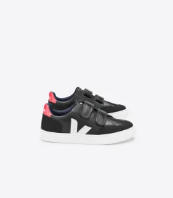 V-12 LEATHER BLACK WHITE PEKIN<VEJA Store
