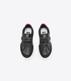 V-12 LEATHER BLACK WHITE PEKIN<VEJA Store