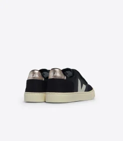 V-12 LEATHER BLACK WHITE PLATINE<VEJA Fashion