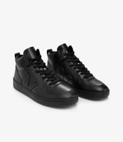 V-15 LEATHER FULL BLACK<VEJA Cheap