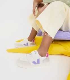 V-12 LEATHER MULTICO SILVER<VEJA Discount
