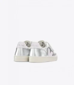 V-12 LEATHER SILVER LASSI<VEJA Fashion
