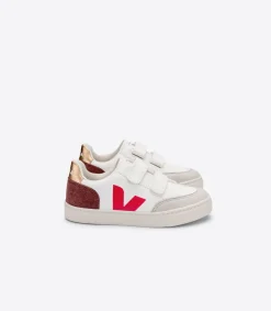 V-12 LEATHER WHITE MULTICO DRIED PETAL<VEJA Best