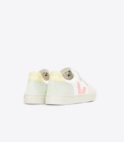 V-12 LEATHER WHITE MULTICO JADE<VEJA Best