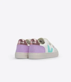V-12 LEATHER WHITE MULTICO ORCHID<VEJA Clearance