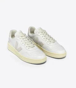 V-90 LEATHER WHITE NATURAL<VEJA Cheap
