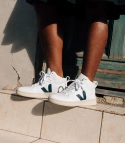 V-15 LEATHER WHITE NAUTICO<VEJA New