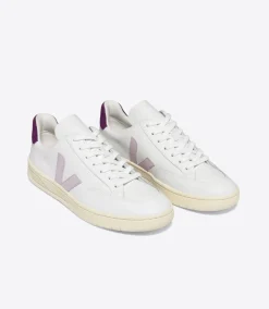 V-12 LEATHER WHITE PARME MAGENTA<VEJA Cheap