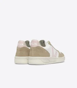 V-10 LEATHER WHITE PETALE SAHARA<VEJA Discount