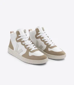 V-15 LEATHER WHITE PIERRE SAHARA<VEJA Cheap