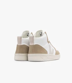 V-15 LEATHER WHITE PIERRE SAHARA<VEJA Cheap