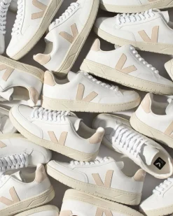 V-12 LEATHER WHITE SABLE<VEJA Outlet