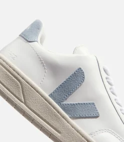 V-12 LEATHER WHITE STEEL<VEJA Cheap