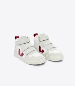 V-10 MID B-MESH WHITE MARSALA<VEJA Outlet