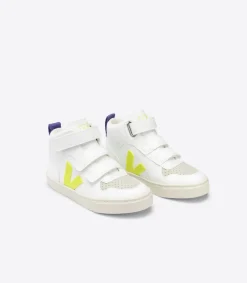 V-10 MID CWL WHITE JAUNE FLUO PURPLE<VEJA Discount