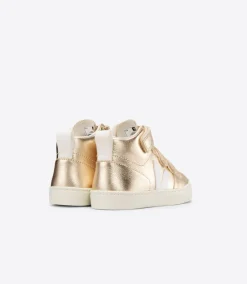 V-10 MID LEATHER GOLD WHITE<VEJA Outlet