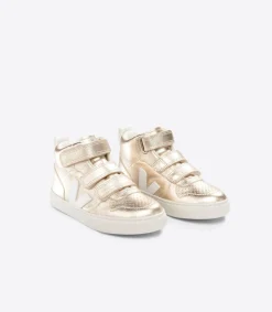 V-10 MID LEATHER PLATINE WHITE<VEJA Hot