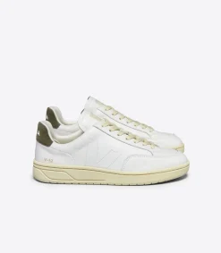 V-12 STITCH LEATHER WHITE KAKI<VEJA Fashion