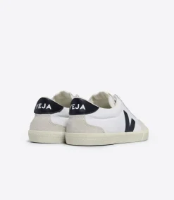 VOLLEY CANVAS WHITE BLACK<VEJA Cheap