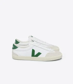 VOLLEY CANVAS WHITE EMERAUDE<VEJA Clearance